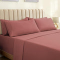 LUMQAR Queen Sheet Set – Silky Soft Cooling Microfiber, Salmon Pink