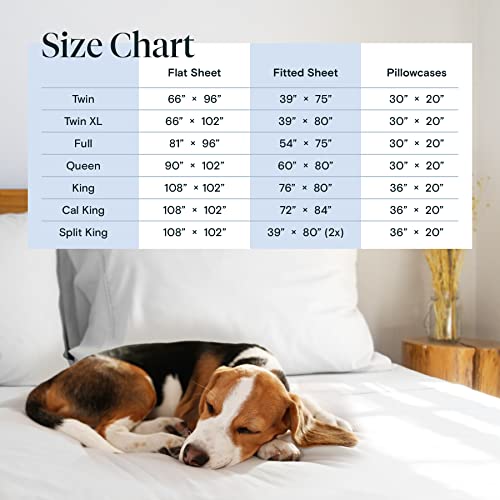 LUMQAR 6PC Queen Sheet Set – Cooling Microfiber, Deep Pocket, Snow White