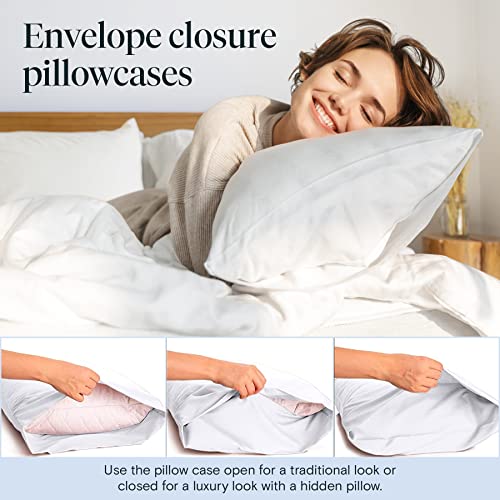LUMQAR 6PC Queen Sheet Set – Cooling Microfiber, Deep Pocket, Snow White