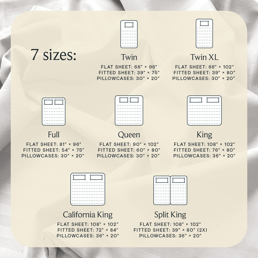 LUMQAR 6PC King Striped Sheet Set – 18" Deep Pocket Microfiber, White