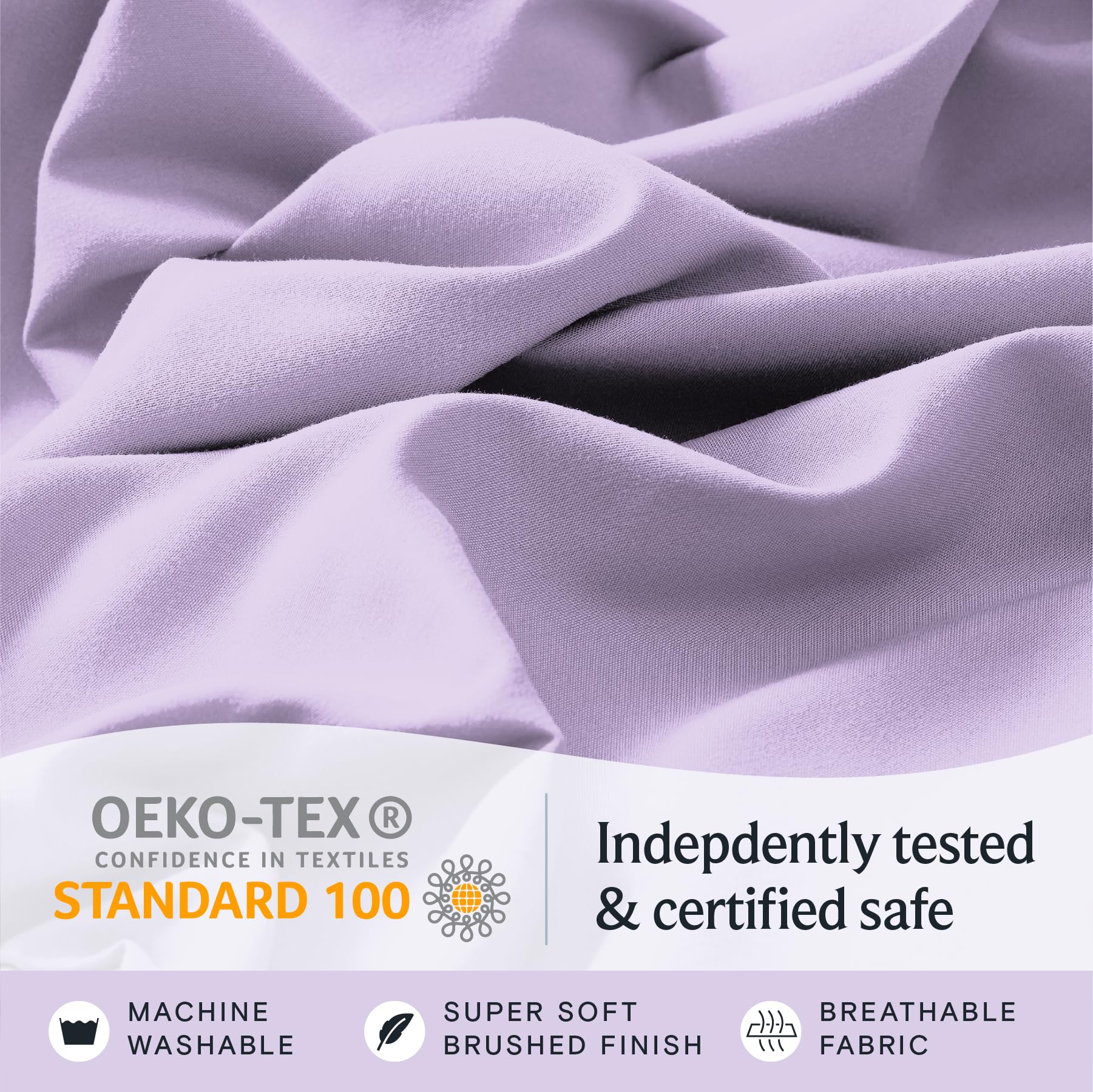 LUMQAR 6PC Queen Sheet Set – Cooling Microfiber, Deep Pocket, Periwinkle